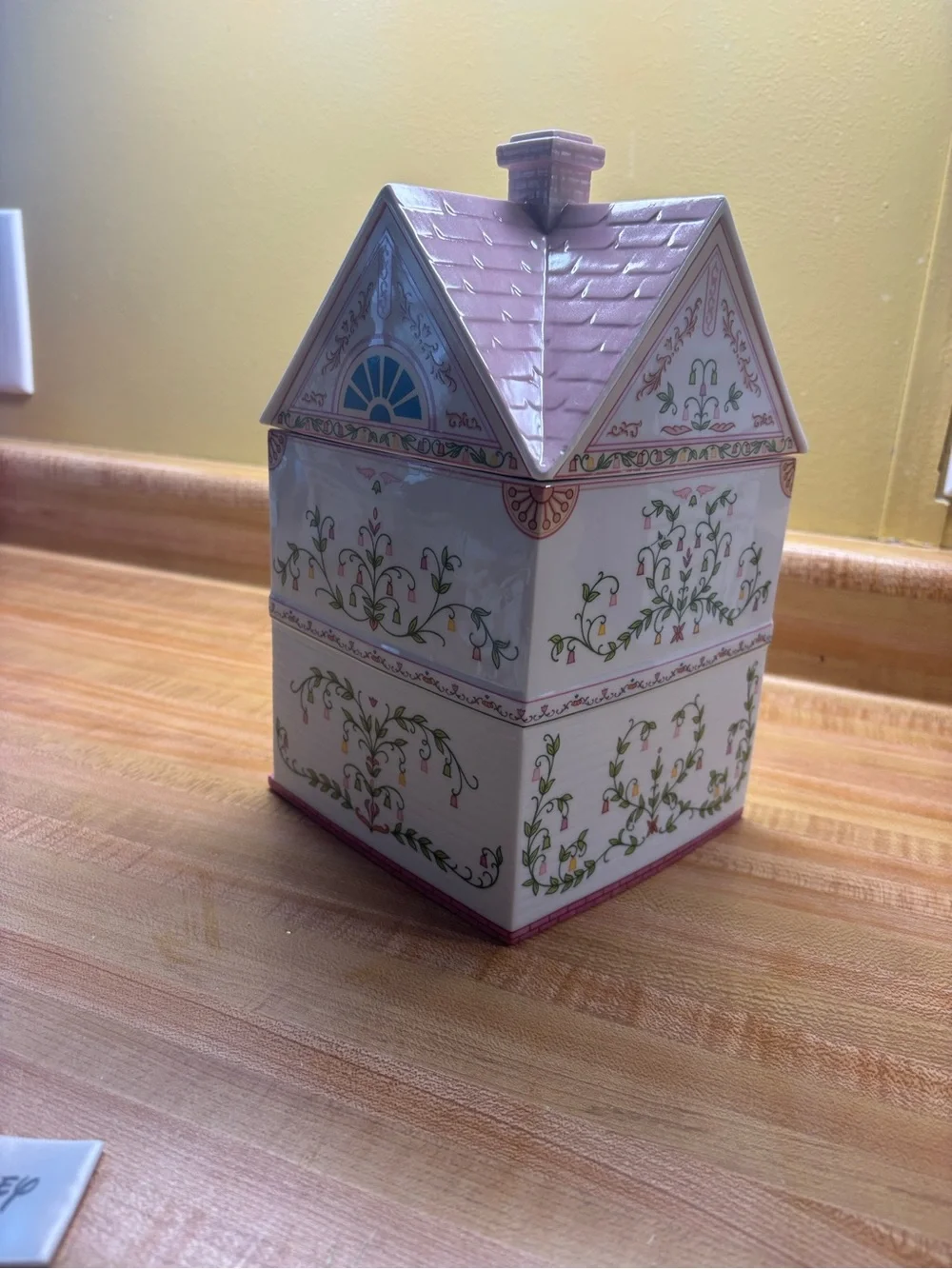 Lenox Sweet Shoppe Ceramic Sugar Canister - Pink, White, Green